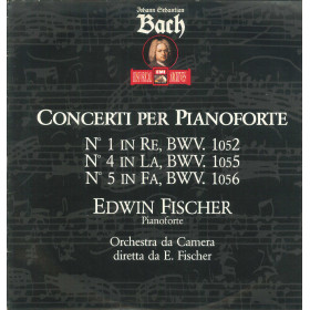 Bach ‎LP Vinile Concerti Per Pianoforte N 1 In Re, BWV 1052, N 4 In La, BWV 1055, N 5 In Fa, BWV 1056