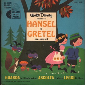 Walt Disney Vinile 7" 45 giri Hansel E Gretel, Con Canzoni / LLP317 Nuovo