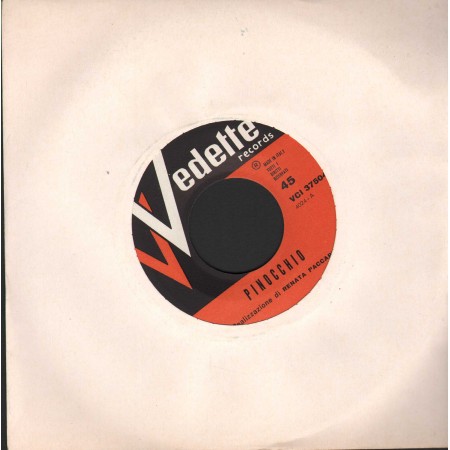 Renata Paccarie' ‎Vinile 7" 45 giri Pinocchio / La Bella Addormentata Nel Bosco Nuovo
