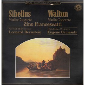 Walton, Sibelius, Francescatti LP Vinile Concertos For Violin E Orchestra / CBS60287 Nuovo