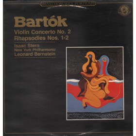 Bartók, Stern LP Vinile Violin Concerto No. 2, Rhapsodies Nos. 1, 2 / CBS60292 Nuovo