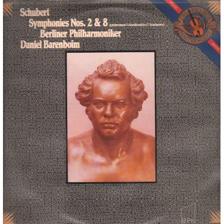 Schubert, Barenboim LP Vinile Symphonies Nos. 2 E 8 / CBS ‎– IM39676 Nuovo