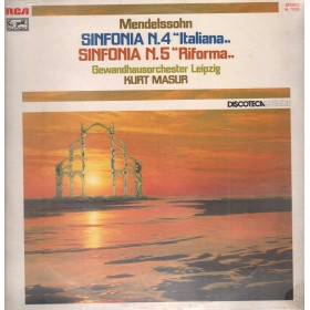 Mendelssohn ‎LP Vinile Sinfonia N.4 Italiana, N.5 Riforma / RCA – VL71233 Sigillato