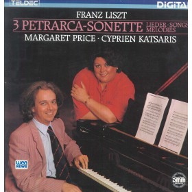 Liszt, Price, Katsaris LP Vinile 3 Petrarca-Sonette - Lieder / TELDEC – 643342 Nuovo