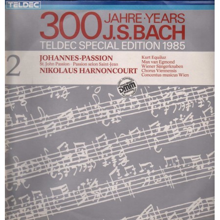 Bach, Harnoncourt‎ LP Vinile Johannes-Passion / TELDEC – 648232DM Nuovo