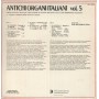 Elsa Bolzonello Zoja LP Vinile Antichi Organi Italiani Vol. 5 / OCL16182 Nuovo
