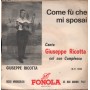 Giuseppe Ricotta ‎Vinile 7" 45 giri Come Fu Che Mi Sposai / Fonola – NP1810 Nuovo