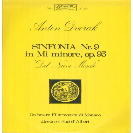 Dvorak, Albert ‎LP Vinile Sinfonia Nr. 9 In Mi Min., Op. 95 Dal Nuovo Mondo / SM1200