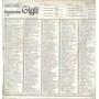 Gigli LP Vinile Le Grandi Voci Del Passato - Romanze E Canzoni Vol.19 / SM1231 Sigillato