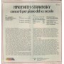 Hindemith, Stravinsky LP Vinile Concerti Per Piano Del XX Secolo / OCL16208 Sigillato