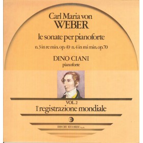 Weber, Ciani LP Vinile Le Sonate Per Pianoforte - Vol. 2 / Ricordi – RCL27004 Nuovo