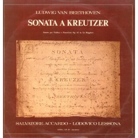 Beethoven, Accardo, Lessona LP Vinile Sonata A Kreutzer / Cetra ‎– LPS20 Nuovo