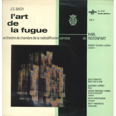 Bach, Ristenpart LP Vinile L' Art De La Fugue Vol. 2 / Erato – STU70189 Nuovo