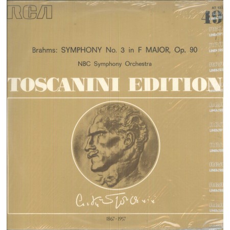 Brahms, Toscanini LP Vinile Symphony No. 3 In F Major, Op. 90 / RCA ‎– AT137 Sigillato