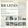 Brahms, Rowicki LP Vinile Sinfonia No. 1 / Ricordi ‎– SXAP4087 Nuovo