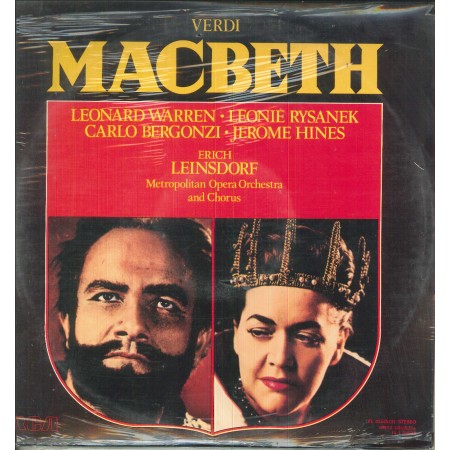 Verdi, Warren, Rysanek, Bergonzi, Hines LP Vinile Macbeth / VL43545 Sigillato