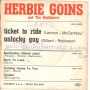 Herbie Goins, Nightimers Vinile 7" 45 giri Ticket To Ride / Unlucky Guy / Nuovo