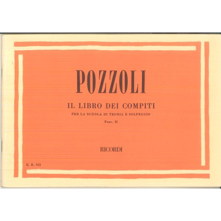 Pozzoli Libro Dei Compiti Fascicolo 2 Libro Spartito Ricordi Nuovo