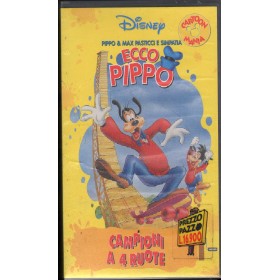 Ecco Pippo Campioni A 4 Ruote VHS Walt Disney Univideo - VS8402 Sigillato