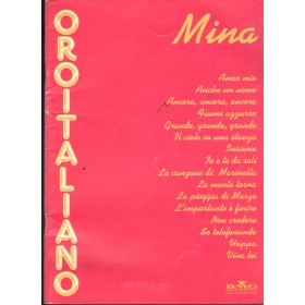 Oro Italiano - Linea Melodica, Accordi E Testo Libro - Spartito Mina Nuovo