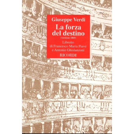 G. Verdi: La Forza Del Destino, Opera In Quattro Atti Libro - Spartito Francesco Maria Piave Nuovo