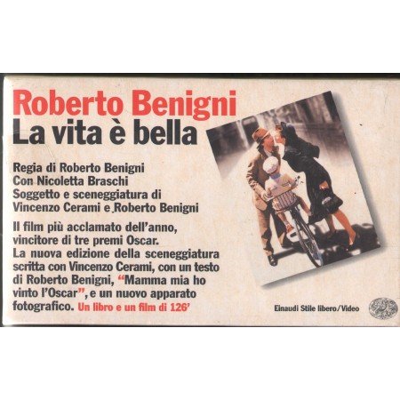 La Vita E' Bella VHS - Libro Roberto Benigni Univideo - 650 Sigillato