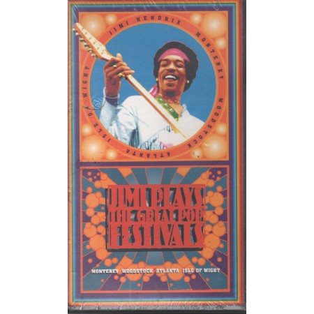 Jimi Hendrix VHS Jimi Plays The Great Pop Festivals BMG – 74321224443 Sigillato