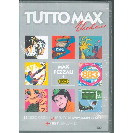 Max Pezzali, 883 DVD Tutto Max Video Warner Music Vision 5051011129728 Sigillato