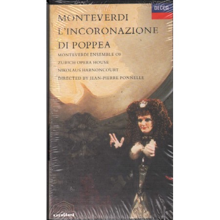 Claudio Monteverdi VHS L'Incoronazione Di Poppea Decca – 0714063 Sigillato