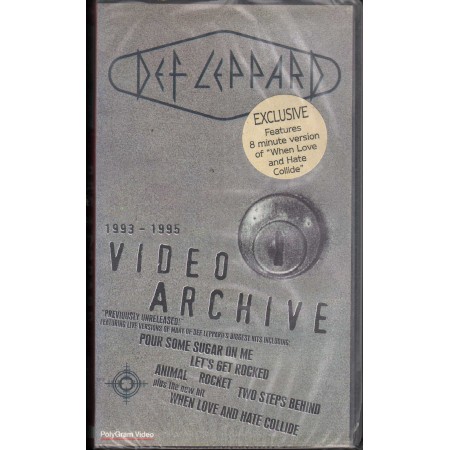 Def Leppard VHS Video Archive Polygram Video – 6341923 Sigillato