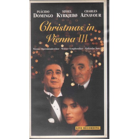 Domingo, Kyrkjebo, Aznavour VHS Christmas In Vienna III Sony Classical – SHV69304 Nuovo