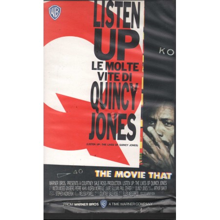 Quincy Jones VHS Listen Up Le Molte Vite Di Jones Warner Music – WIV12047 Nuovo