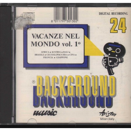 Backgraund Music, Vacanze Nel Mondo Vol. 1 CD Ariston – BRMCD24 Nuovo