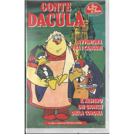 Conte Dacula: Avventura Fra I Canguri, Il Mistero Dei Gioielli Della Corona VHS Cristina D'Avena Sigillato