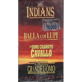 Indians Triple Pack Con Libro VHS Univideo - 821215 Sigillato