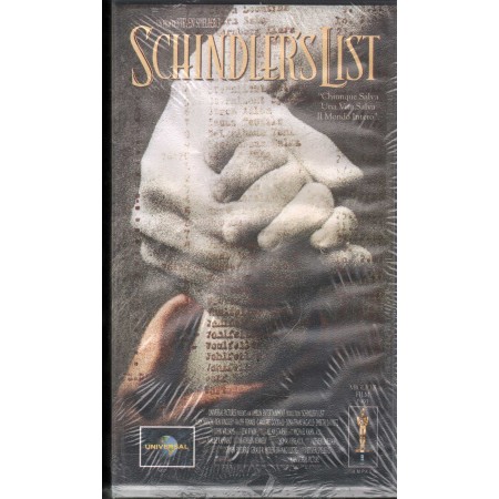 Schindlers List VHS Steven Spielberg Univideo 0448533 Sigillato