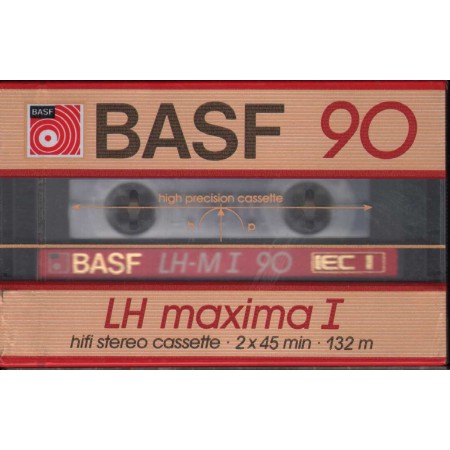 BASF 90 LH Maxima I 132 M Hifi Stereo Cassette Sigillata