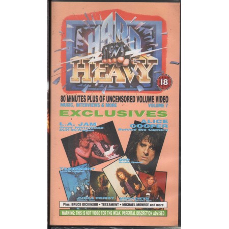 Various VHS Hard 'N' Heavy Volume 7 Virgin Music Video – VVD700 Nuovo