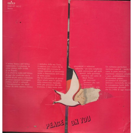 Mack Porter ‎Lp Vinile Peace On You Rifi – RDZST14213 Nuovo