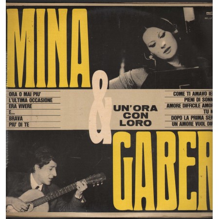 Mina & Gaber Lp Vinile Un'Ora Con Loro Rifi ‎– RFLLP14012 Nuovo