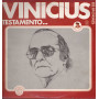 Vinicius De Moraes Lp 33giri Testamento Nuovo RB 328