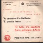 Gino Maringola Vinile 7" 45 'E Quatte Frate Phonotype Record – LS112 Nuovo