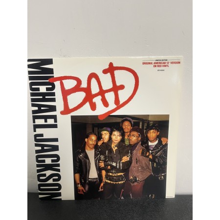 Michael Jackson Bad Vinyl, 12", 45 RPM, Limited Edition, Red UK 1987