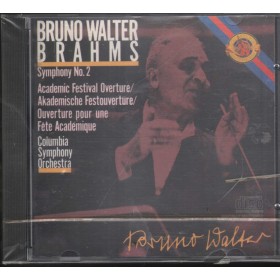 Bruno Walter CD Brahms: Symphony No. 2, Academic Festival Overture CBS – MK42021 Sigillato
