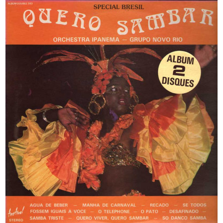 Orchestra Ipanema Grupo Novo Rio ‎2 Lp Quero Sambar Disques Festival 