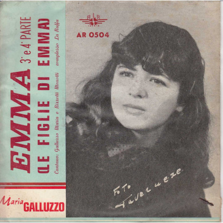 Maria Galluzzo Rizzotti Menotti Vinile 45 giri 7" Le Figlie Di Emma Nuovo
