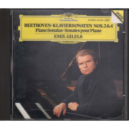 Beethoven / Emil Gilels ‎CD Klaviersonaten Nos. 2 & 4 • Piano Sonatas • Sonates Pour Piano