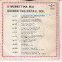 Luciano Tajoli Vinile 45 O Morettina Mia / Quando Calienta Il Sol Nuovo JN033