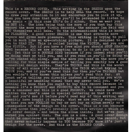 XTC Lp Vinile Go 2 / Virgin ‎OVED 61 Nuovo