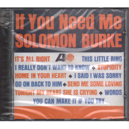 Solomon Burke ‎CD‎ If You Need Me / Sequel Records Sigillato 5023224086020